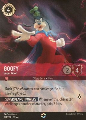 グーフィー スーパーグーフ(214/204) 傷あり　ロルカナ Goofy - Super Goof - Enchanted 214/204 » Disney Lorcana Card